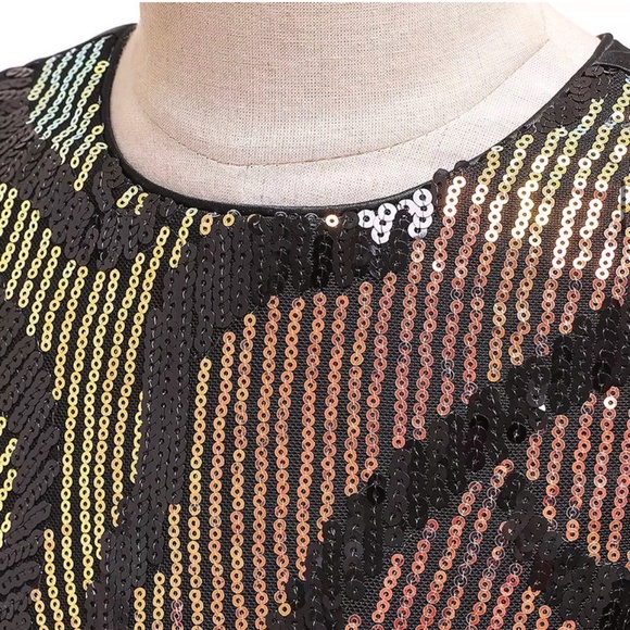 Luxury Sparkly Little black Dress formal birthday dress 5010 - Picture 5 of 7